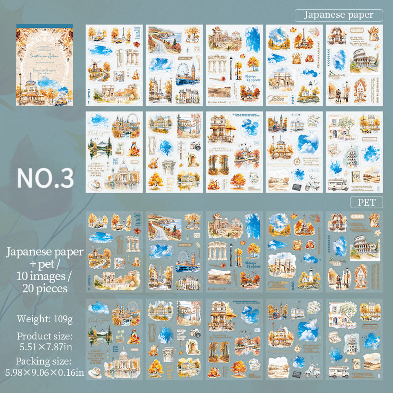 Autumn Theme Large Die-Cut Sticker Book