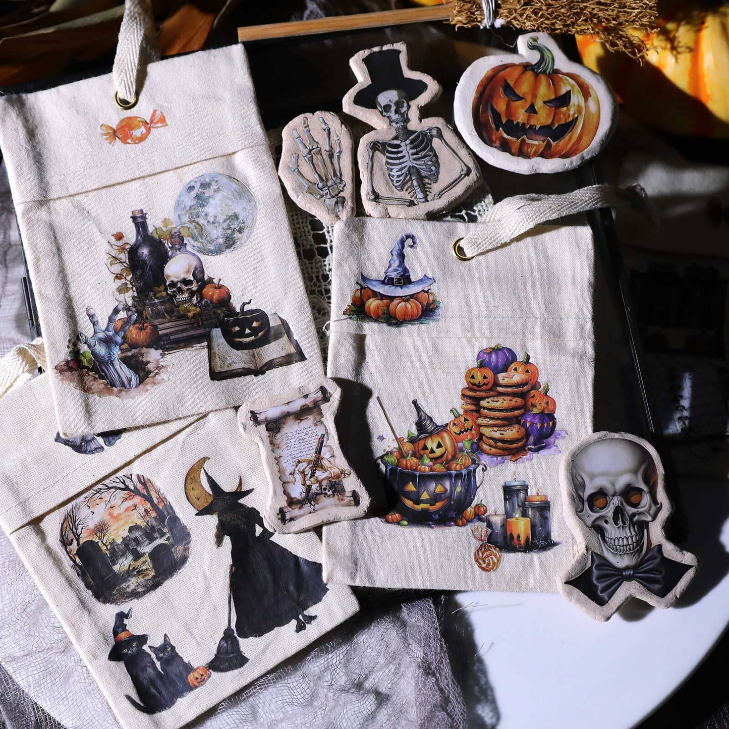 3PCS Halloween Transfer Stickers