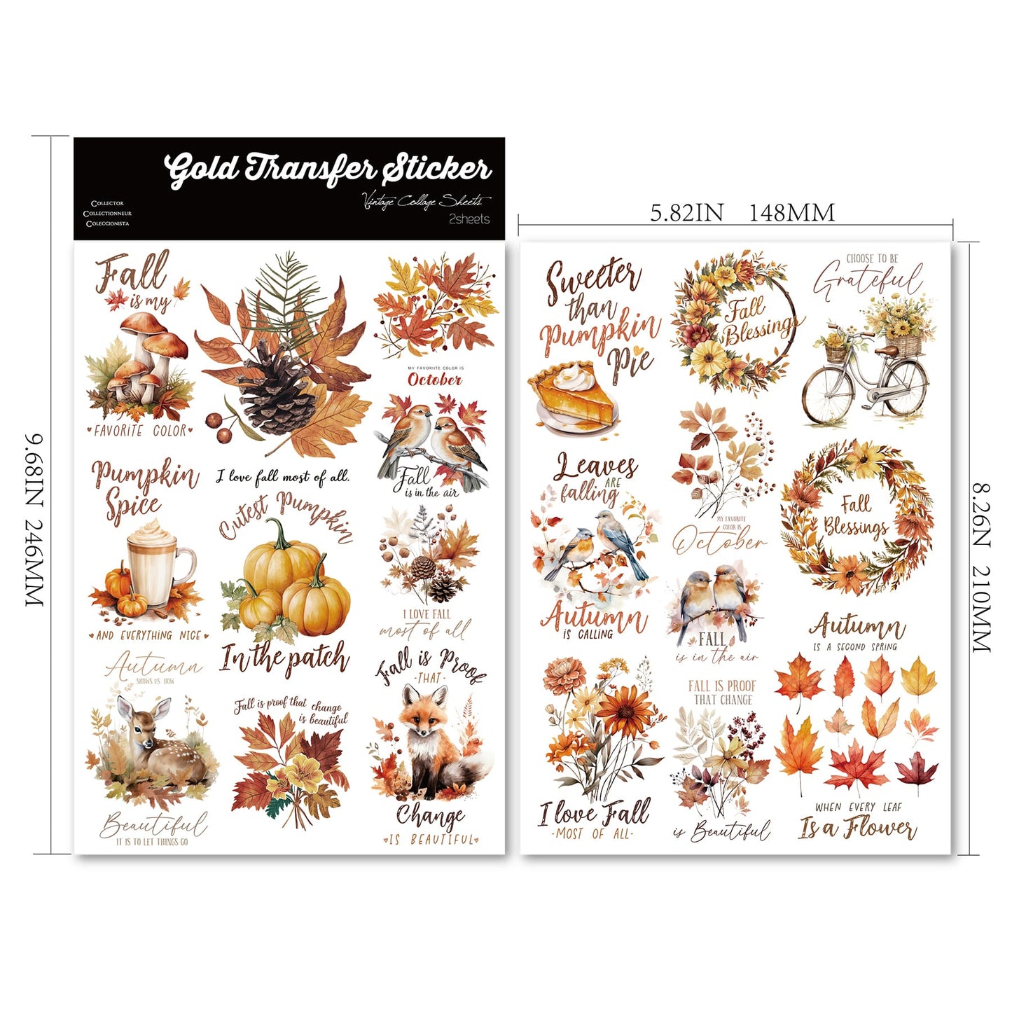 Autumn Theme Transfer Sticker