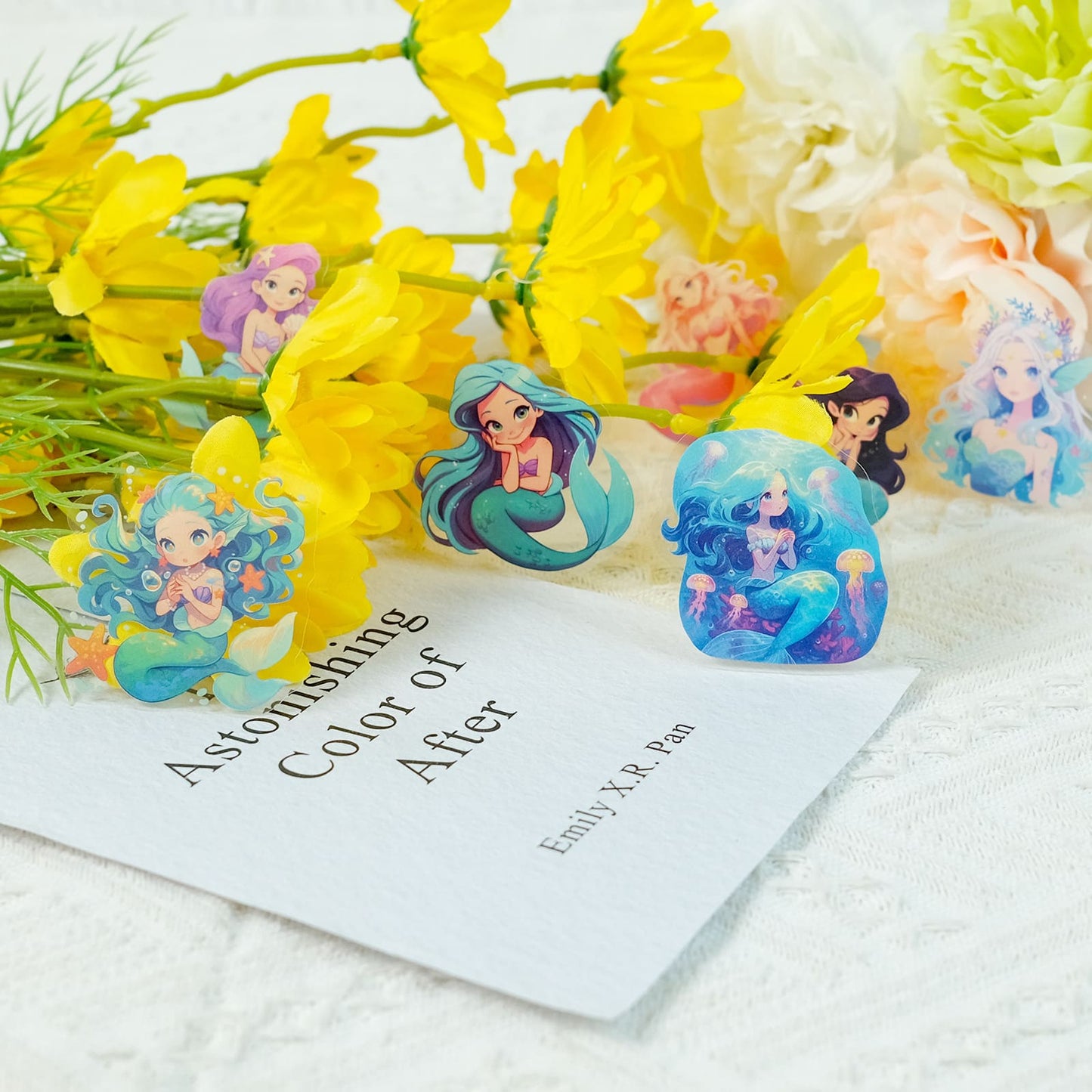 50PCS Fairy Tale Mermaid Stickers Pack