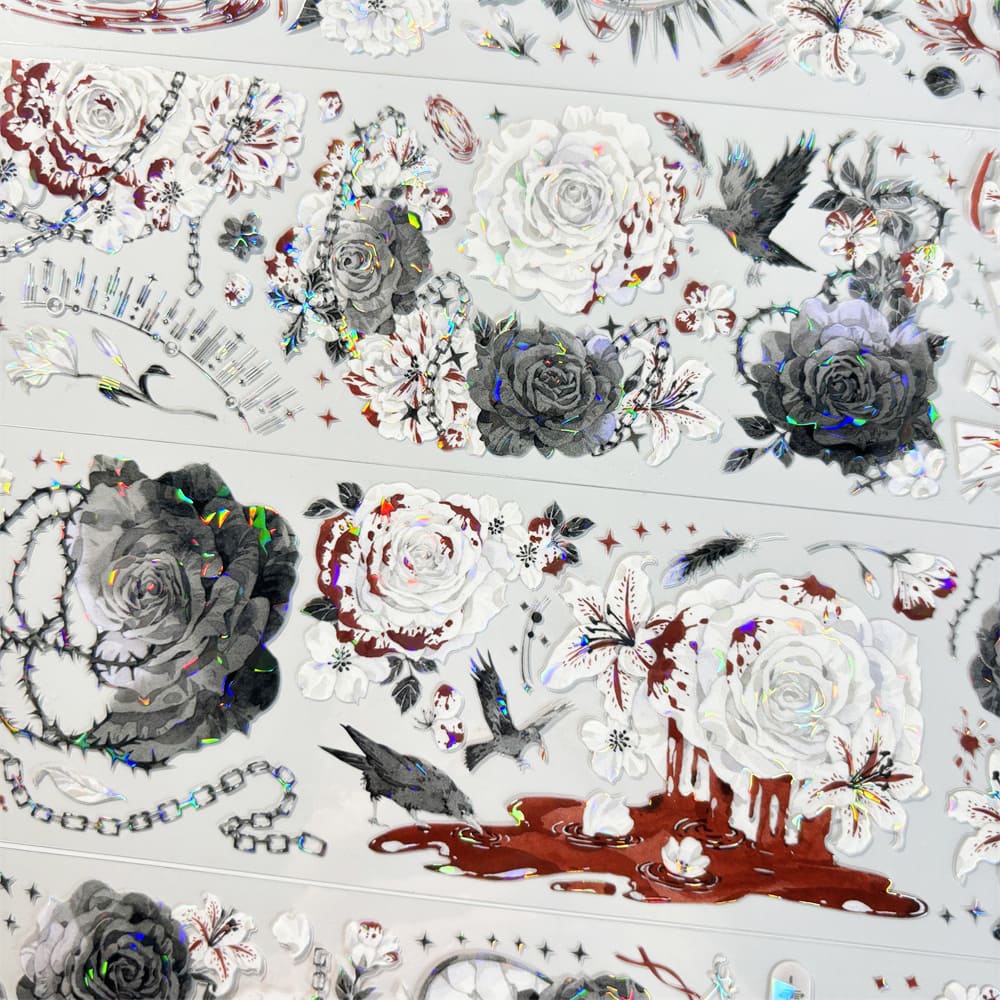 Noir Blood Floral One Cycle PET Tape