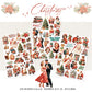 3PCS Retro Christmas Character Transfer Stickers
