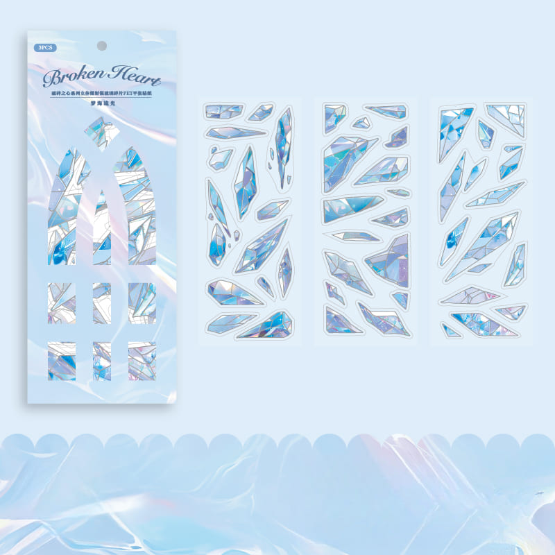 Glass Fragments PET Stickers