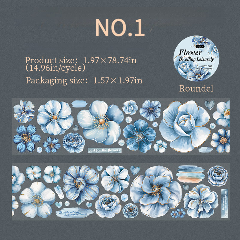 Flower Die-Cut Decorative PET Tape