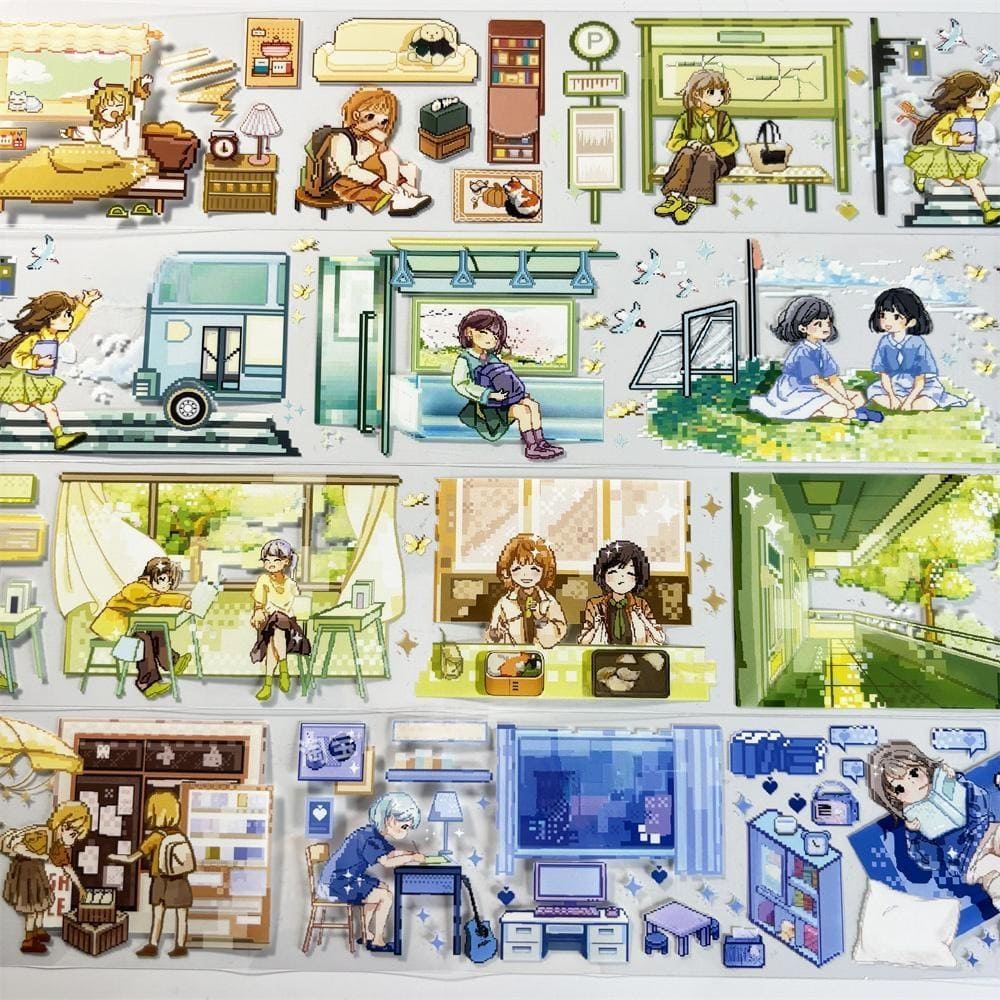 One Loop School Days Pixel PET Tape