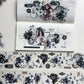 Black and White Flowers PET Tape