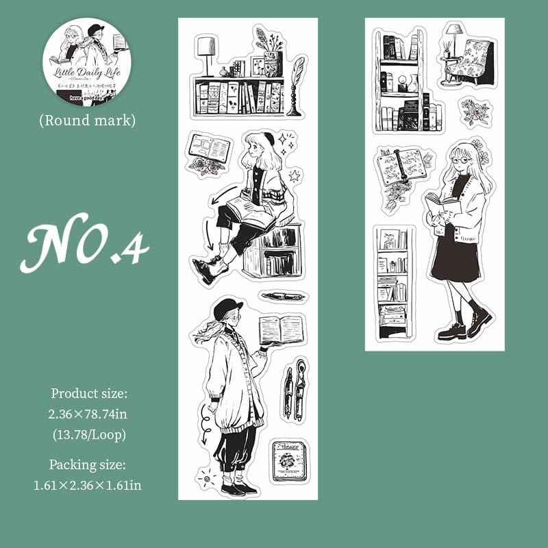 Reading Time Die-Cut Tape