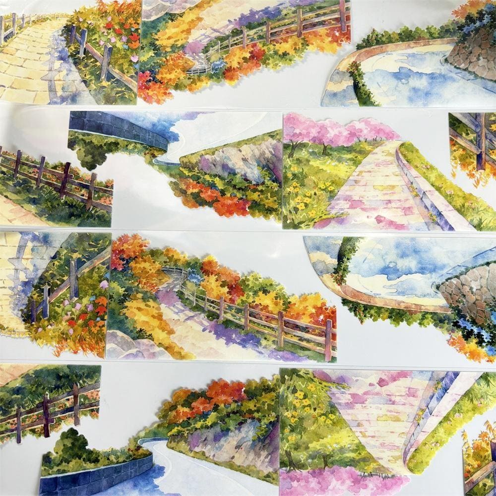 One Loop Strolling through the Flower Path PET Tape