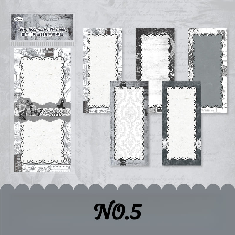 Lace Edge Memo Sheets - 30 PCS