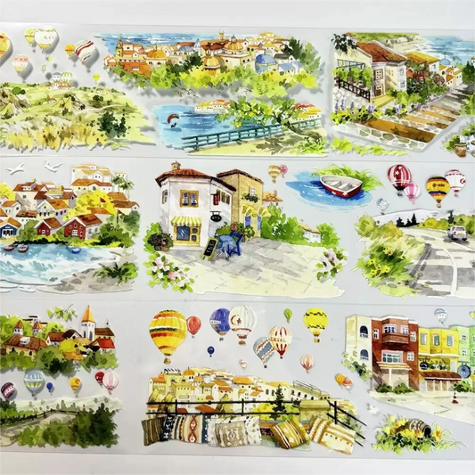 One Cycle Balloons Over the Village Scenic PET Tape