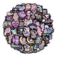 50PCS Gothic Dark Purple Sticker Pack