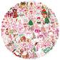 100 Sheets Pink Christmas Sticker Pack