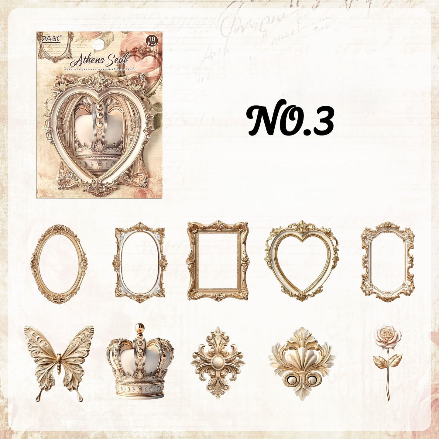 Vintage European Ephemera Sticker Pack