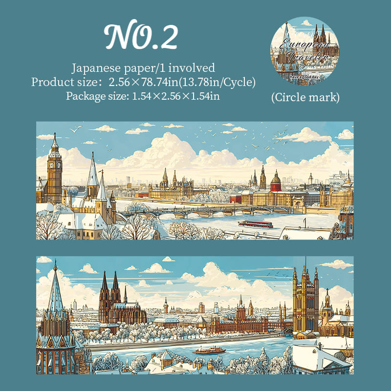 World Tour Landmarks Washi Tape