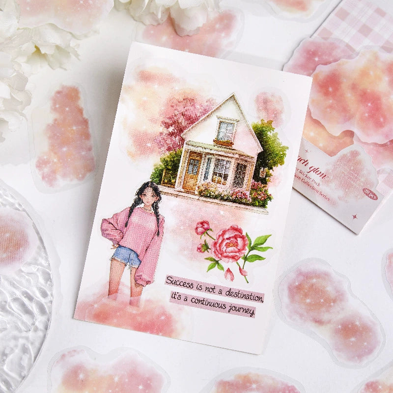 Watercolor Blending Theme PET Stickers