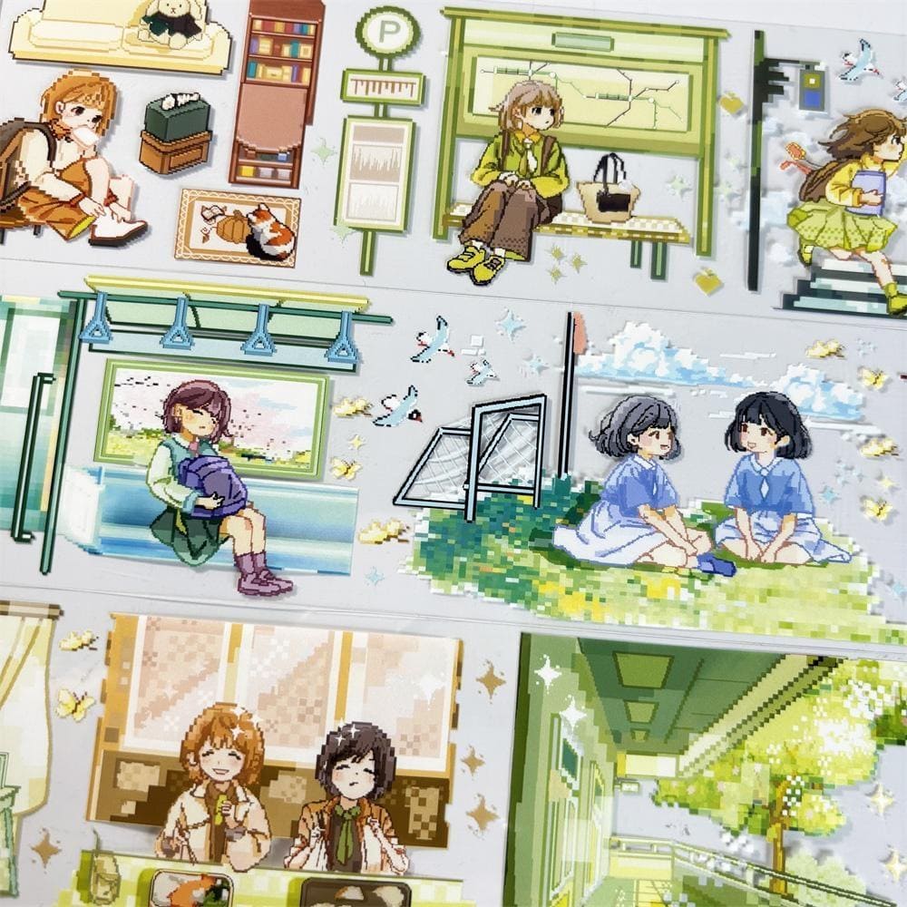 One Loop School Days Pixel PET Tape