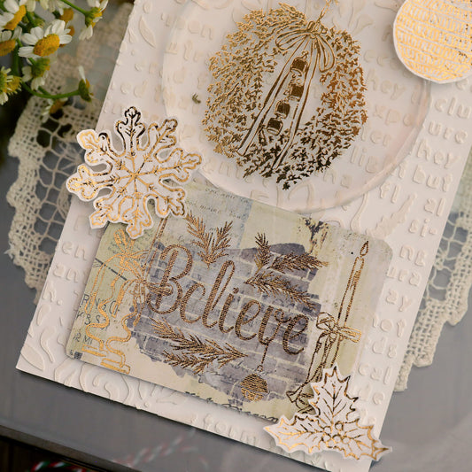 Christmas Themed  Foil Transfer Stickers