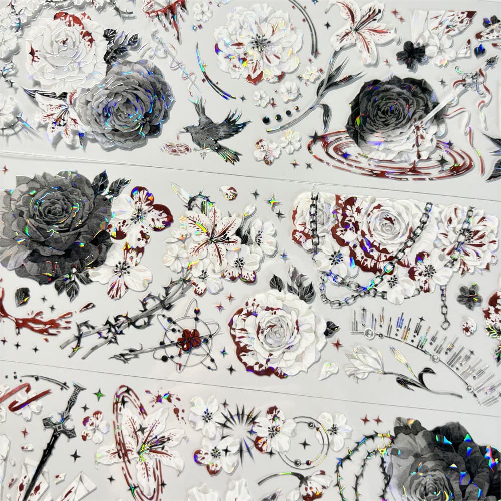 Noir Blood Floral One Cycle PET Tape