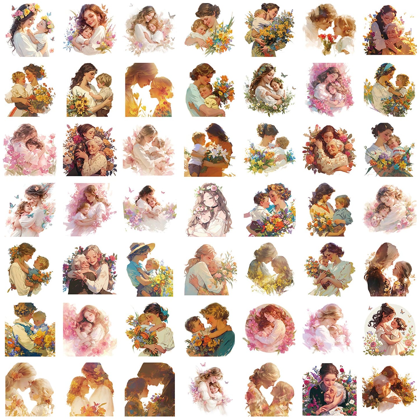 50PCS Mother’s Day Sticker Pack