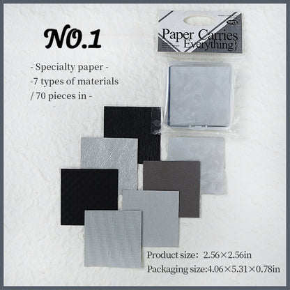 70PCS Essential 6-Color Paper Pack