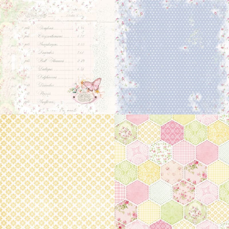 24PCS Spring Atmosphere Scrapbook Paper