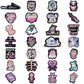 50PCS Gothic Dark Purple Sticker Pack