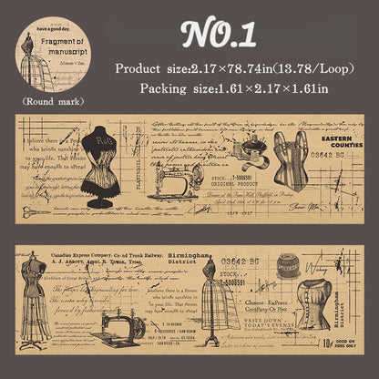 Vintage Manuscript Washi Tape