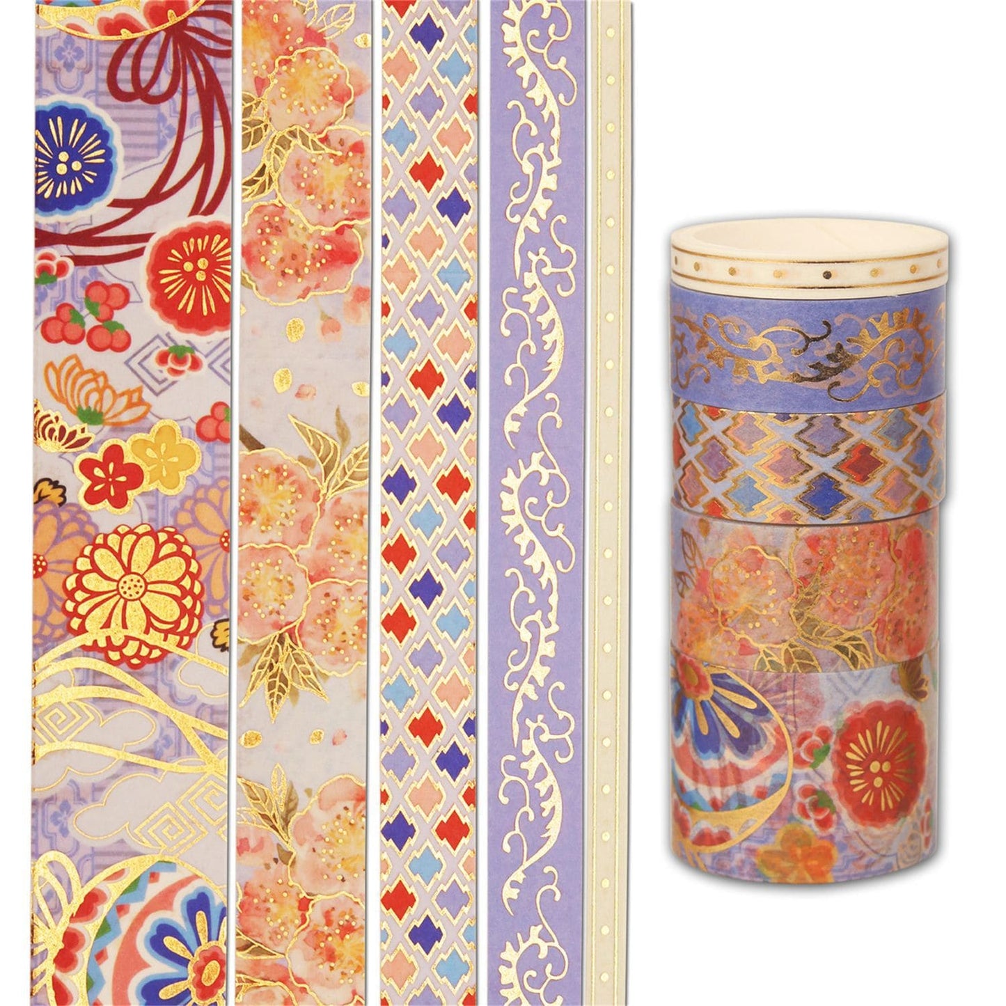 15 rolls Gold Foil Floral Washi Tape