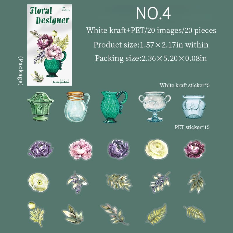 Floral Arrangement Sticker Pack