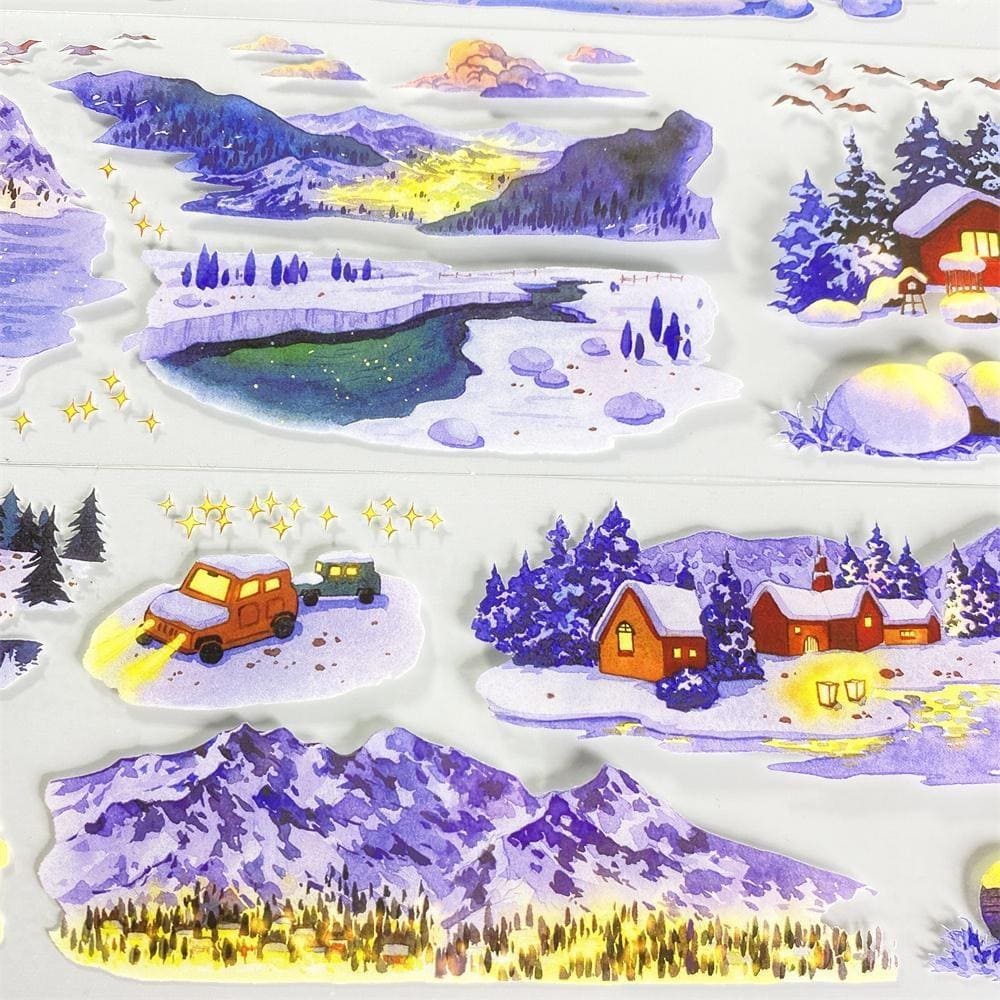 70mm × 1000mm Snowy Night PET Tape