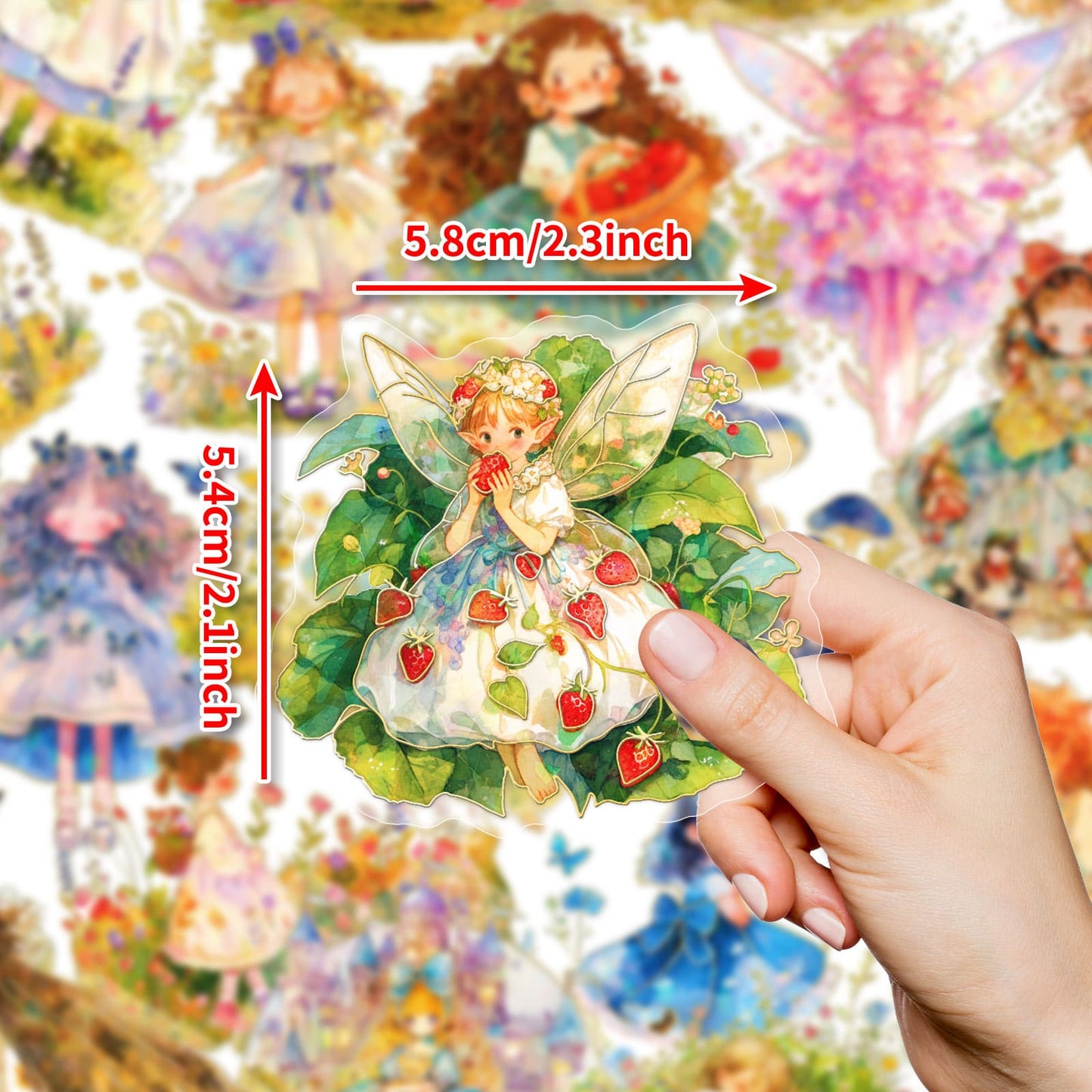 Holographic Gold Fairy Tale Princess Stickers Pack