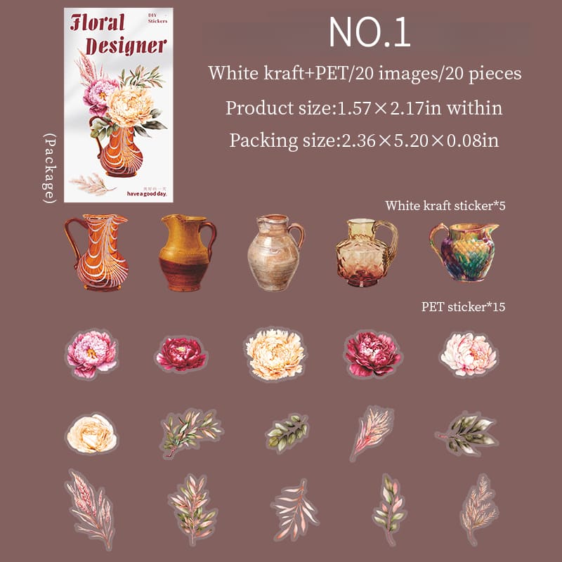 Floral Arrangement Sticker Pack