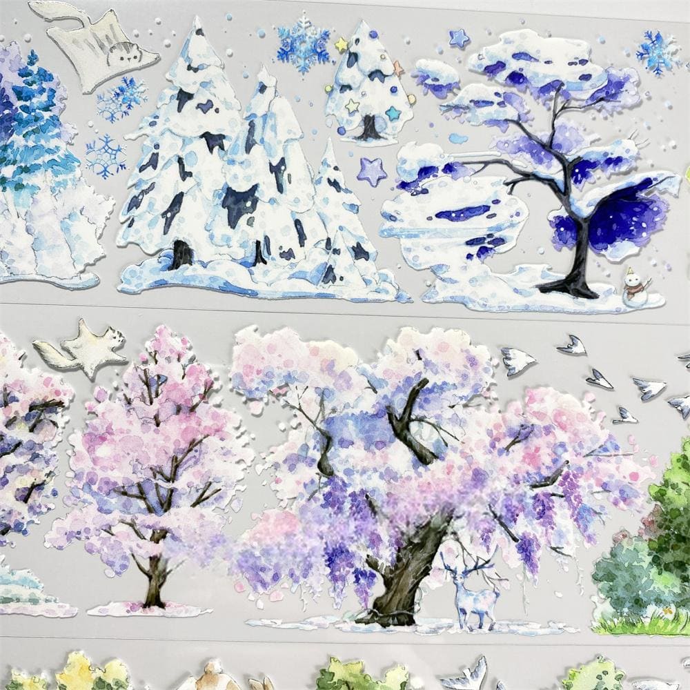 One Cycle Trees Through the Seasons PET Tape