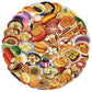 50PCS Chinese Cuisine Food Stickers