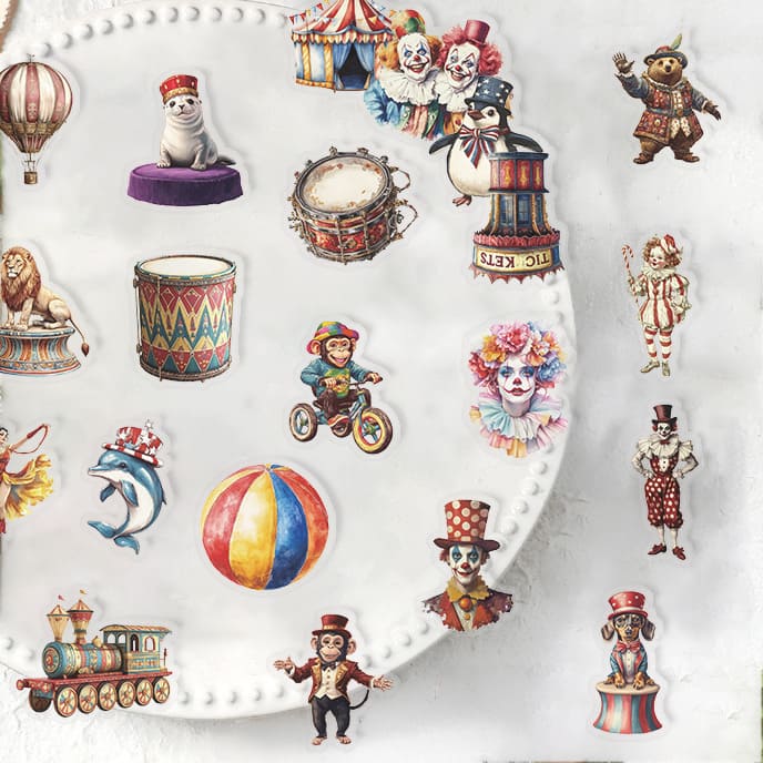 50PCS Circus Sticker Pack