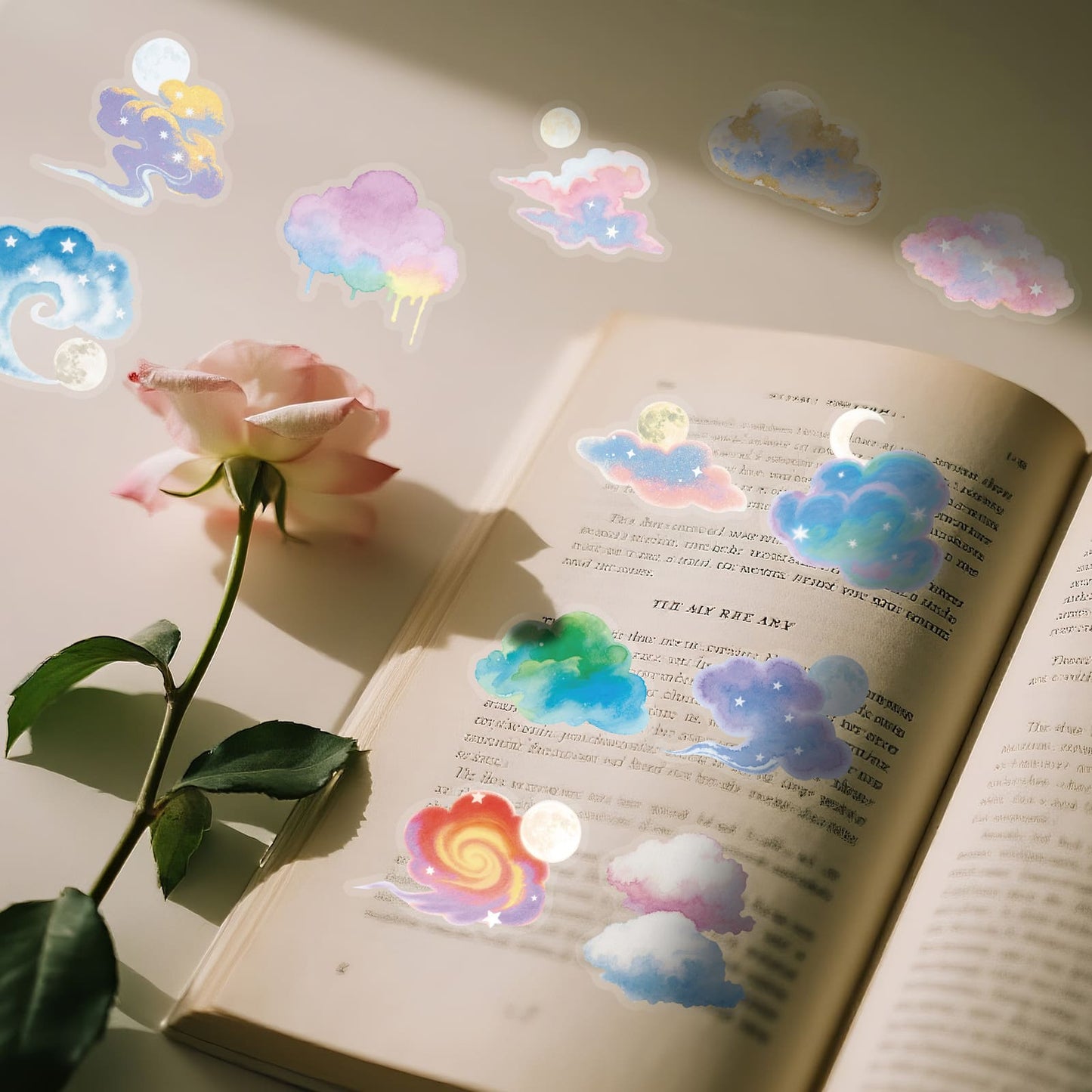 Watercolor Cloud Stickers Pack