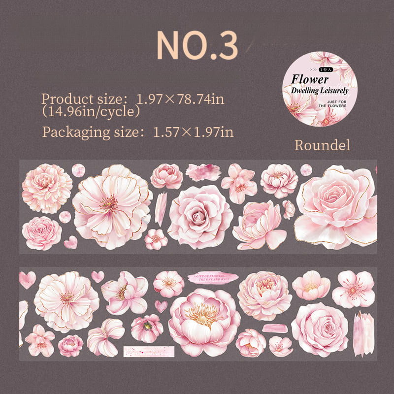 Flower Die-Cut Decorative PET Tape