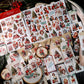 3PCS Retro Christmas Character Transfer Stickers