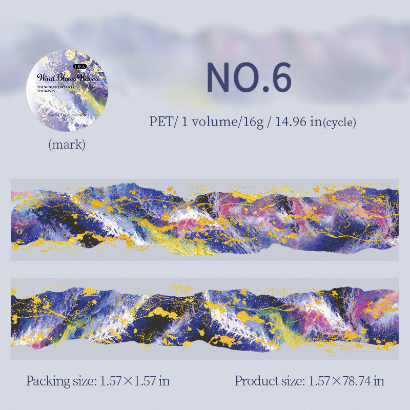 Ombre Color & Foil PET Tape