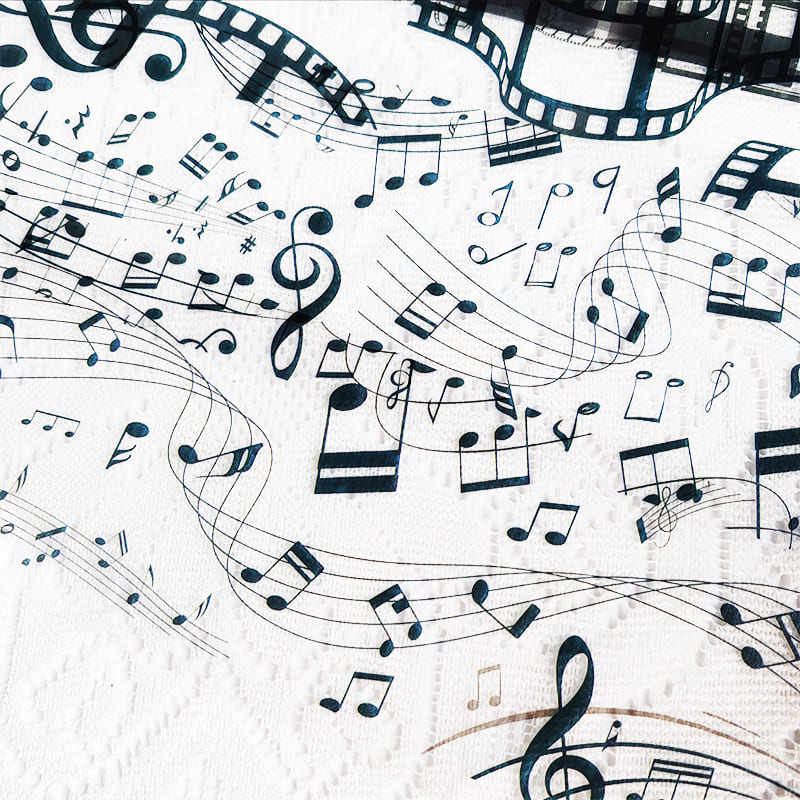 Music Note & Film Frame One Cycle PET Tape