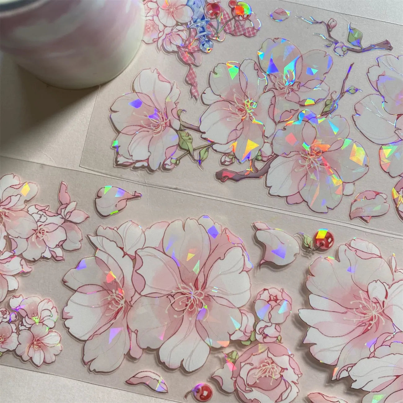 5cm*100cm Cherry Blossom One Cycle PET Tape