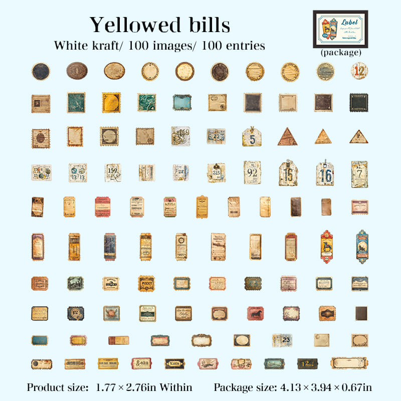 100PCS The Mystery Box Sticker Collection