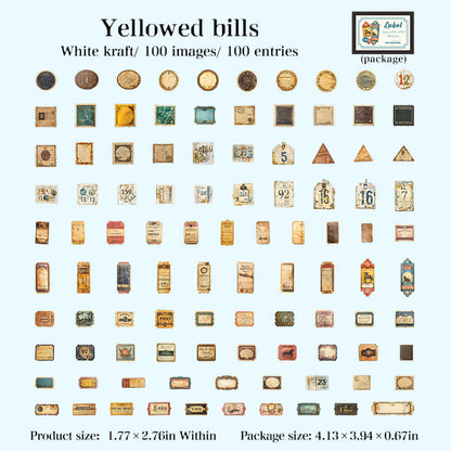 100PCS The Mystery Box Sticker Collection