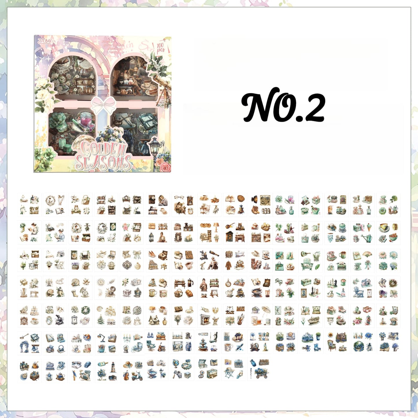 100-Piece PET Sticker Mega Pack