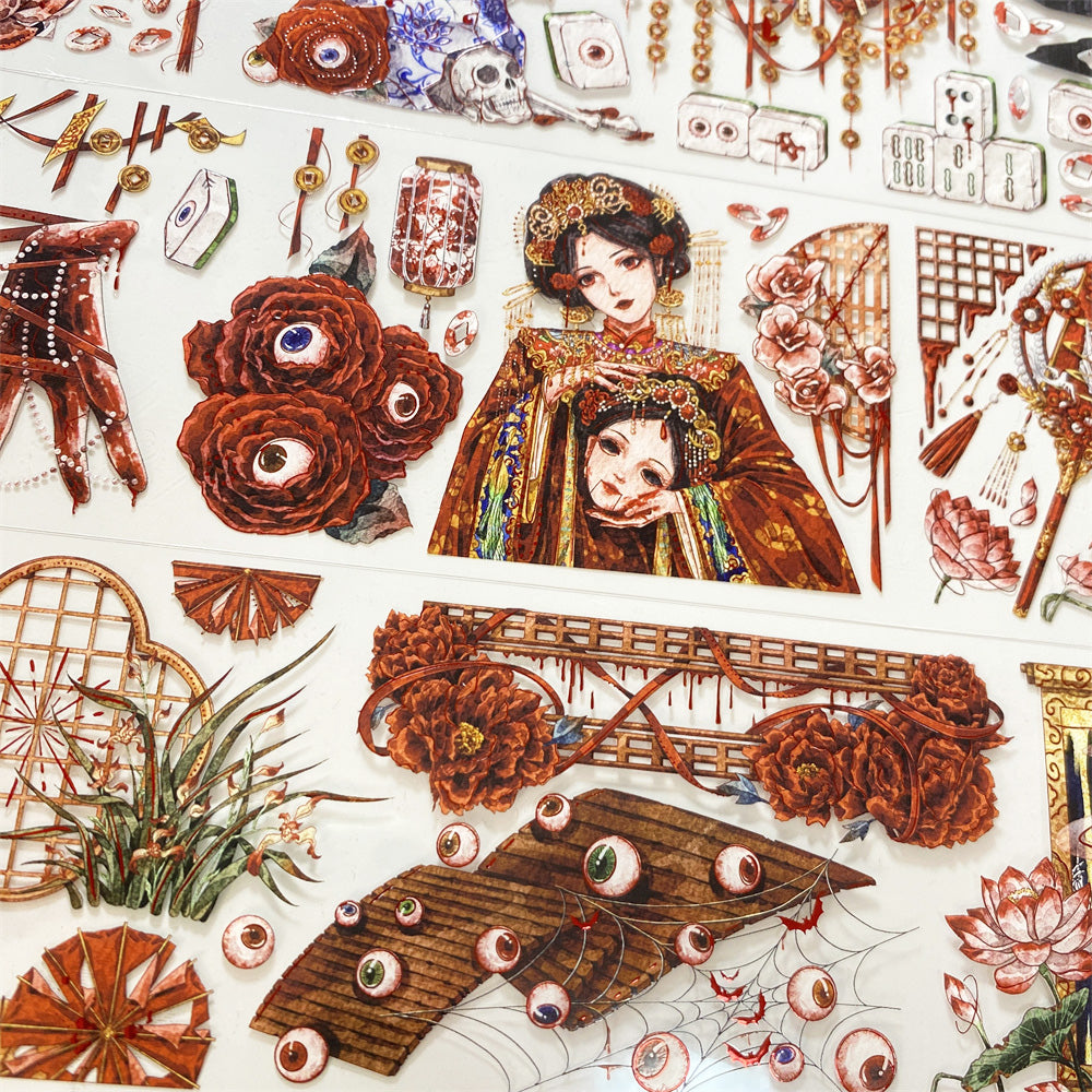 6cm*100cm Festive Skull One Cycle PET Tape