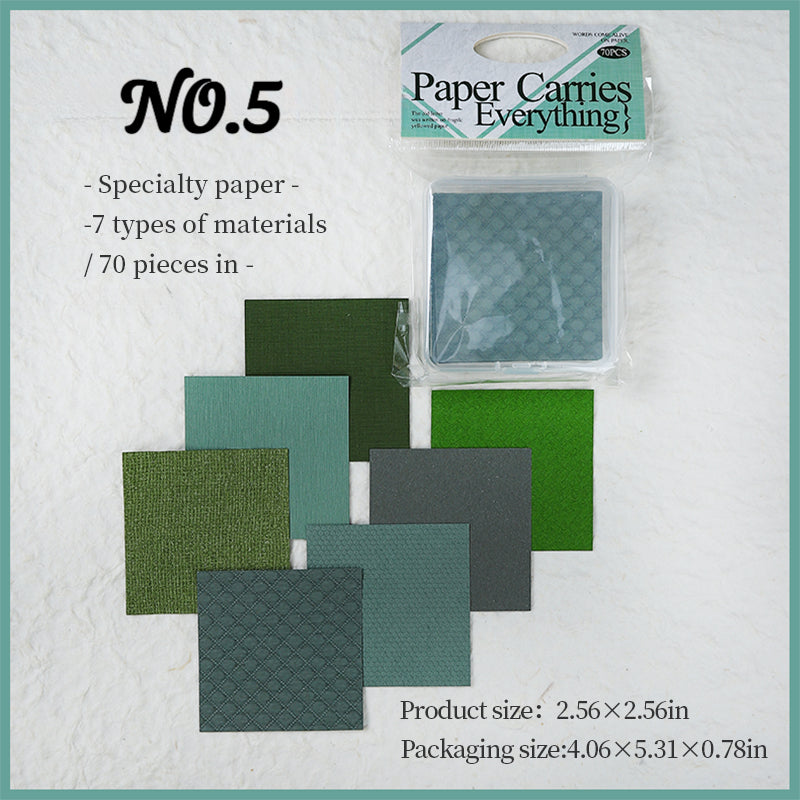 70PCS Essential 6-Color Paper Pack
