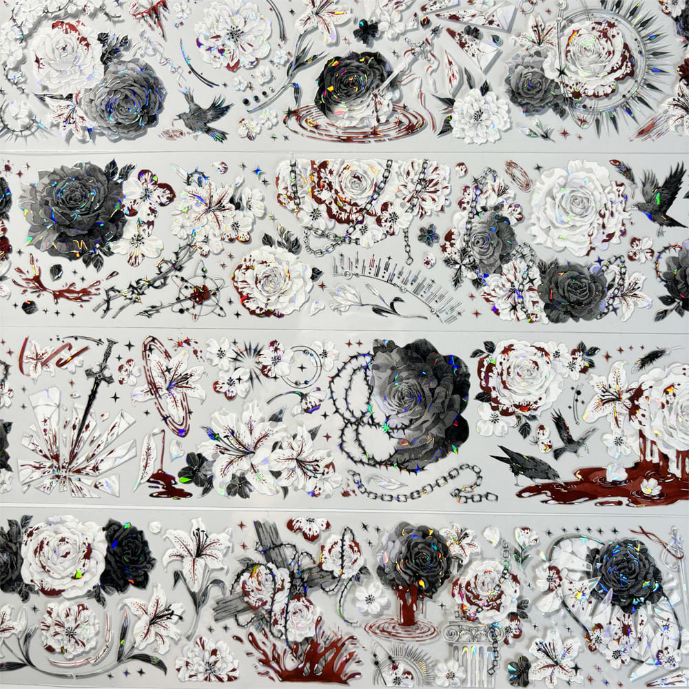 Noir Blood Floral One Cycle PET Tape