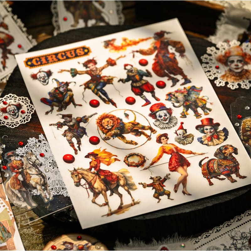 Retro Circus Transfer Sticker-2