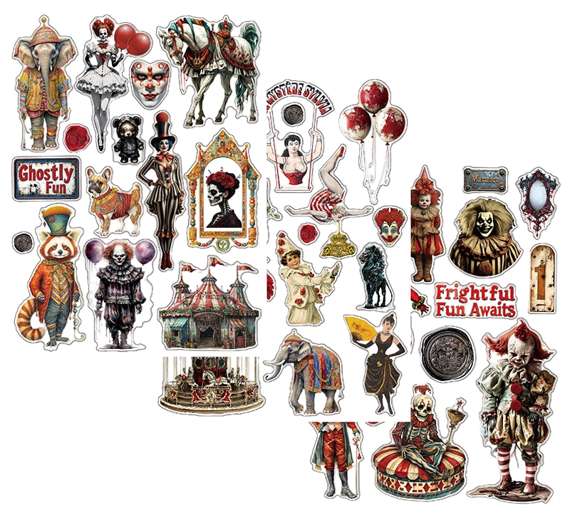 Retro Circus Transfer Sticker-1