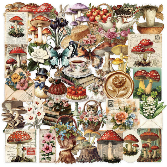 50PCS Mushroom Sticker Pack